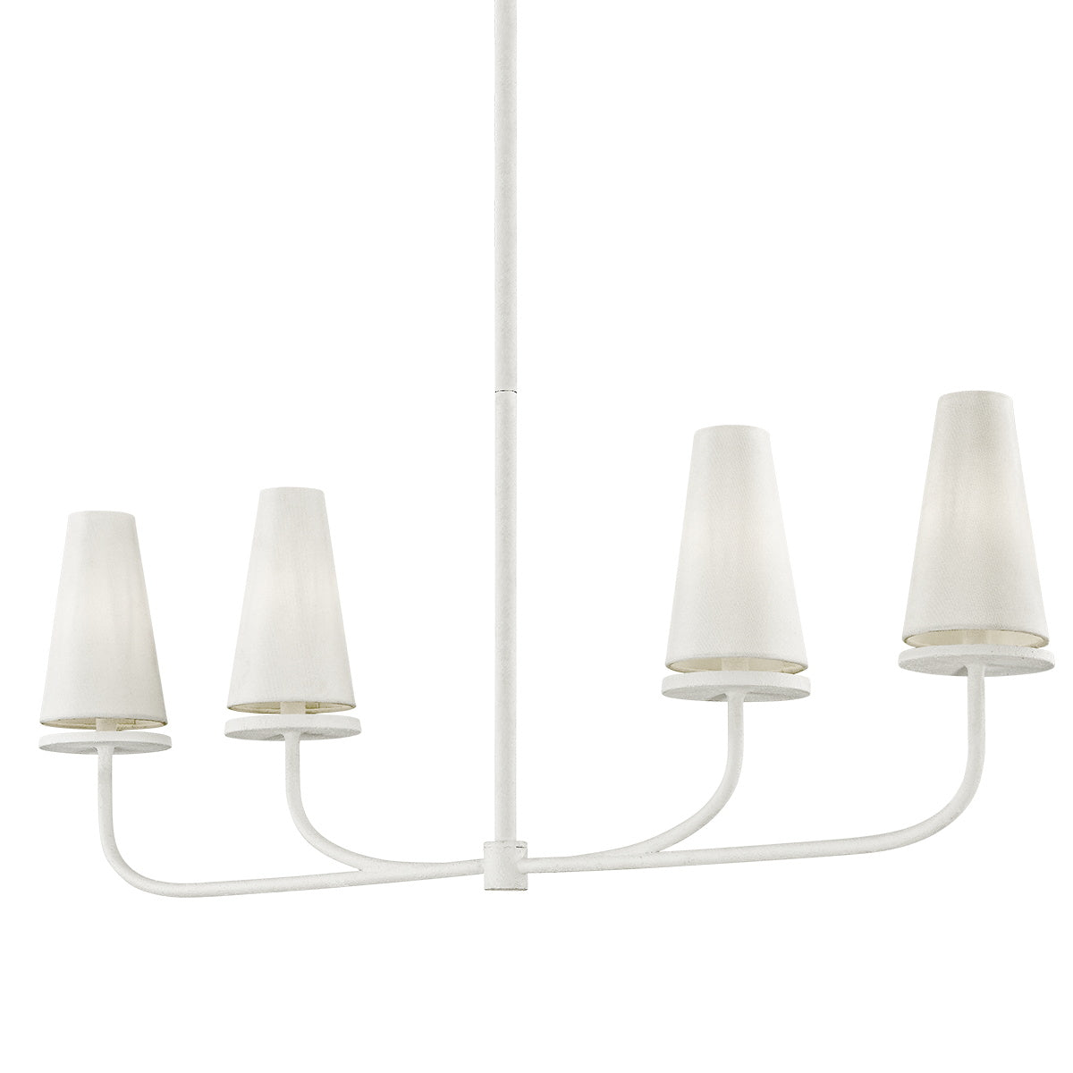 Marcel Chandelier - Modern Tiered Brass & Fabric Shade Pendant