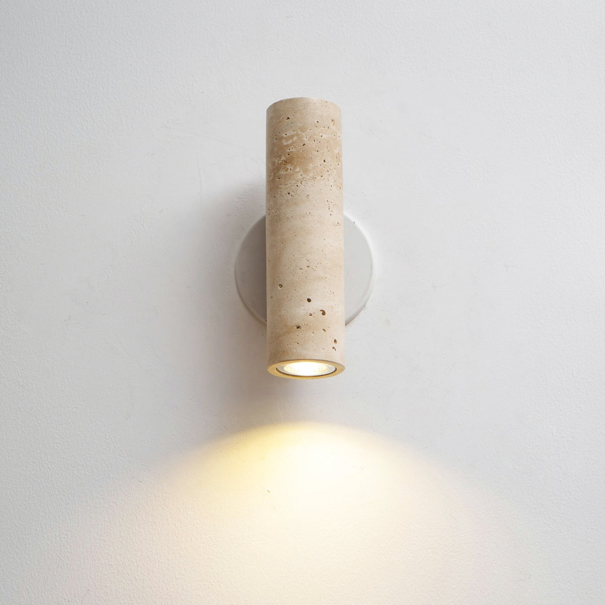 Marec Wall Lamp - Solid Wood & Natural Travertine Sconce
