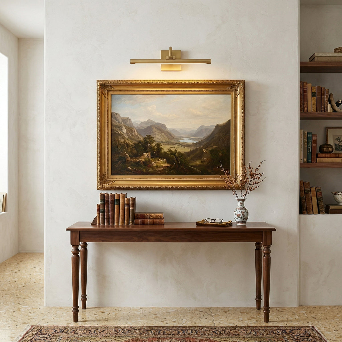 Alton Brass Rechargeable Wall Lamp – Antique Brass Picture & Accent Wall Light