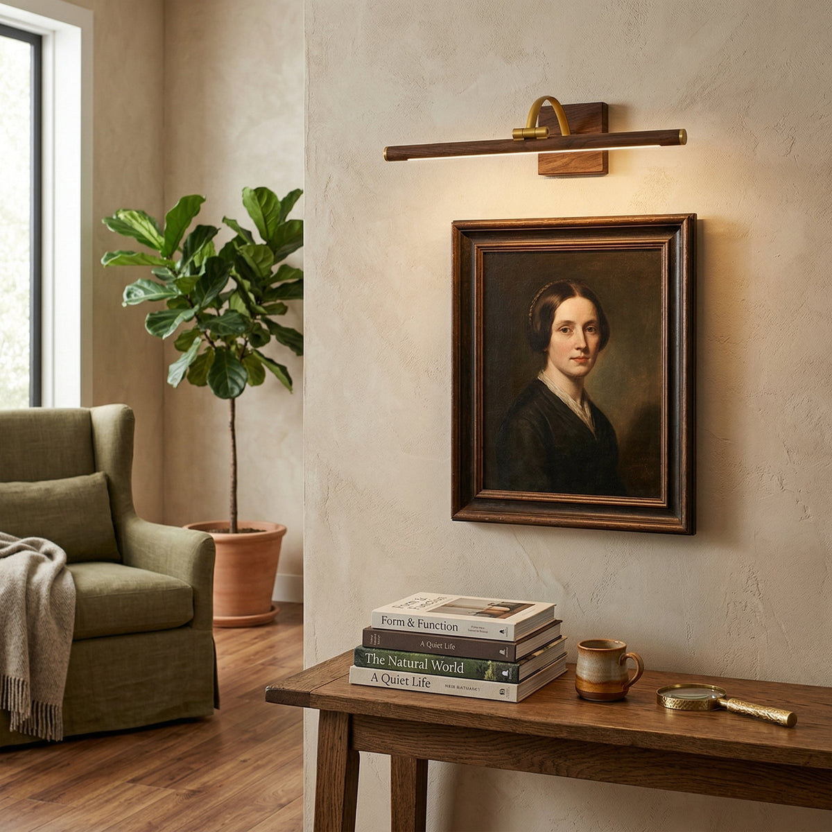 Alton Brass Rechargeable Wall Lamp – Antique Brass Picture & Accent Wall Light