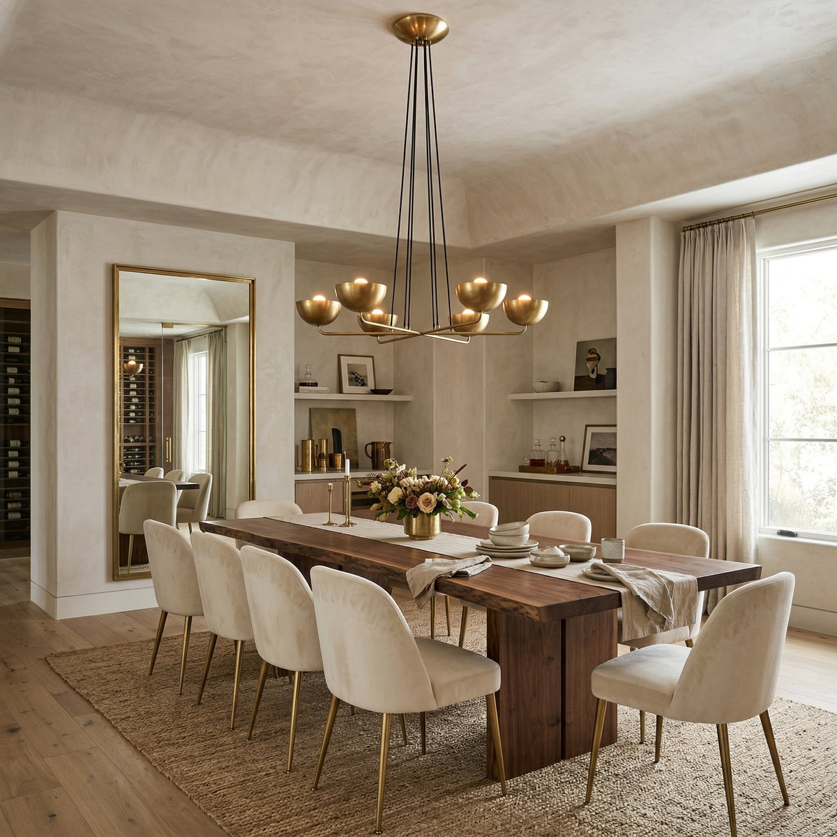 Callisto Brass Chandelier – Adjustable Multi-Disc Brass Chandelier