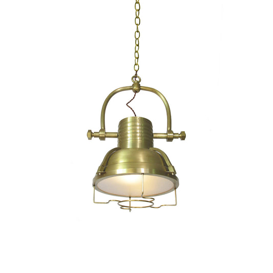 Marina Pendant Light - Texturized Glass Wave Pendant in Bronze & White