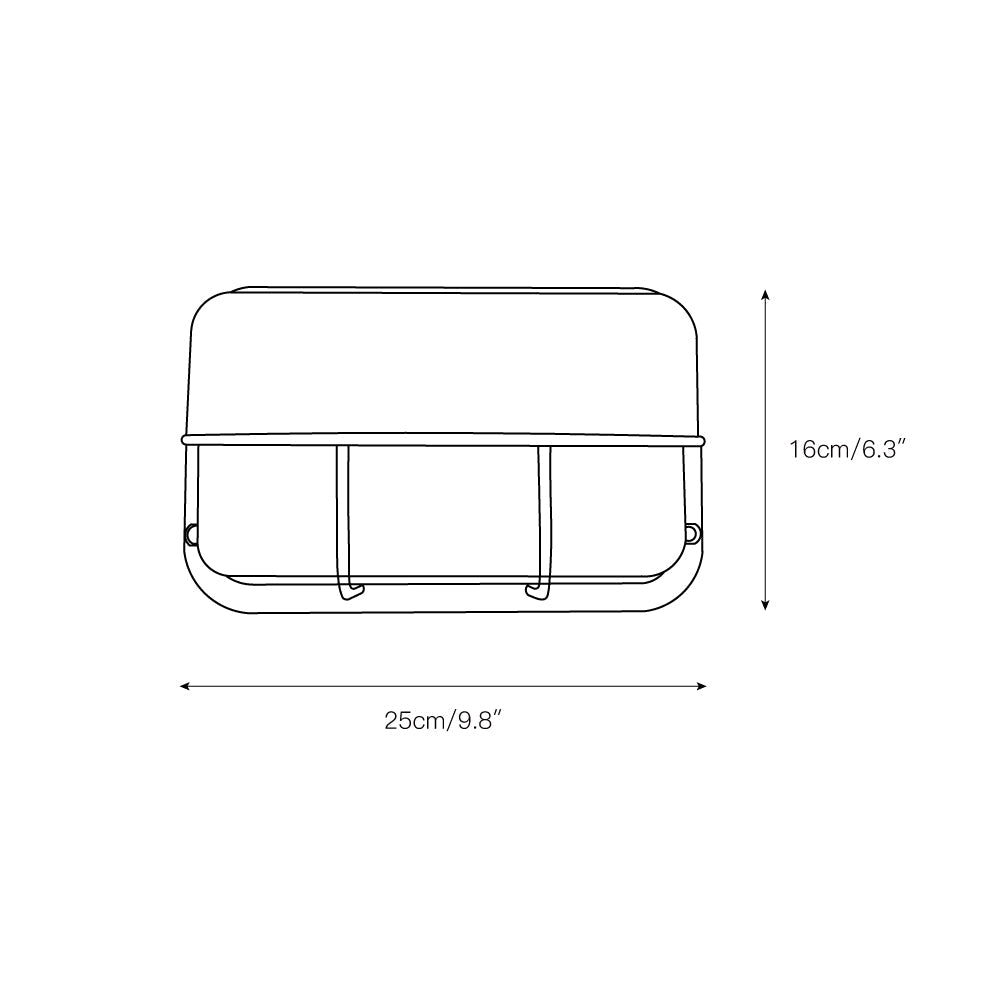 Marine Outdoor Sconce - Weatherproof Aluminum Nautical Bulkhead Light