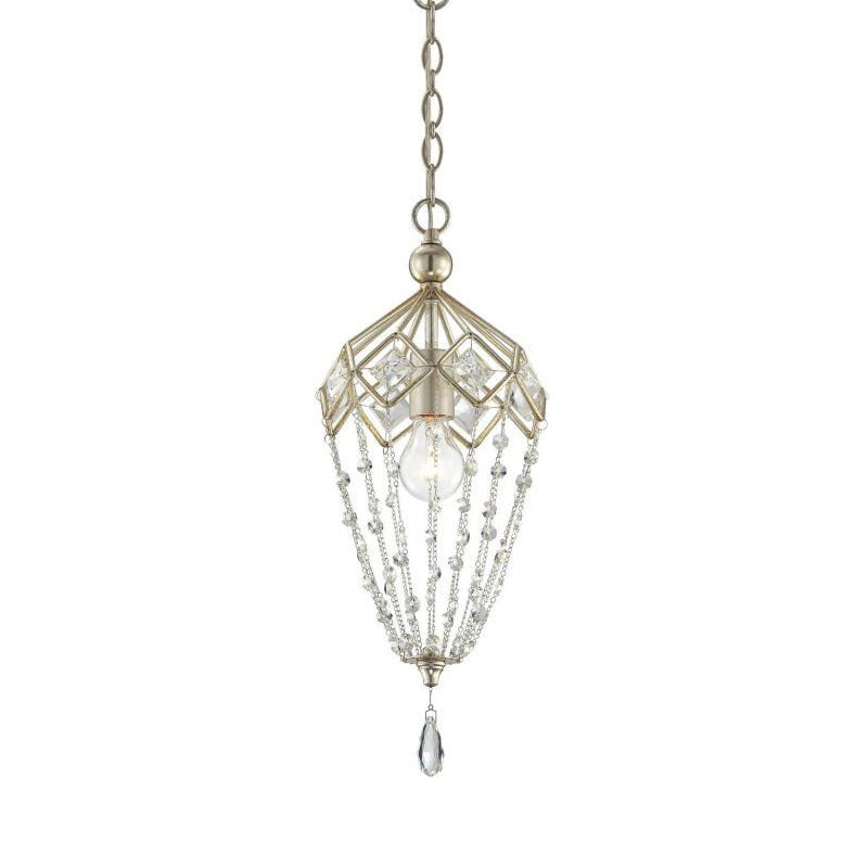 Mariposa Chandelier - European Vintage Brass & Draped Crystal Pendant