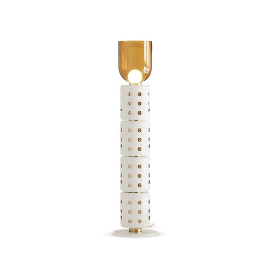 Marlon Floor Lamp - Modern Sculptural Glass Shade Standing Light