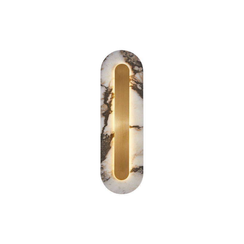 Marmo Wall Lamp - Bulgari Purple Marble & Brass LED Sconce
