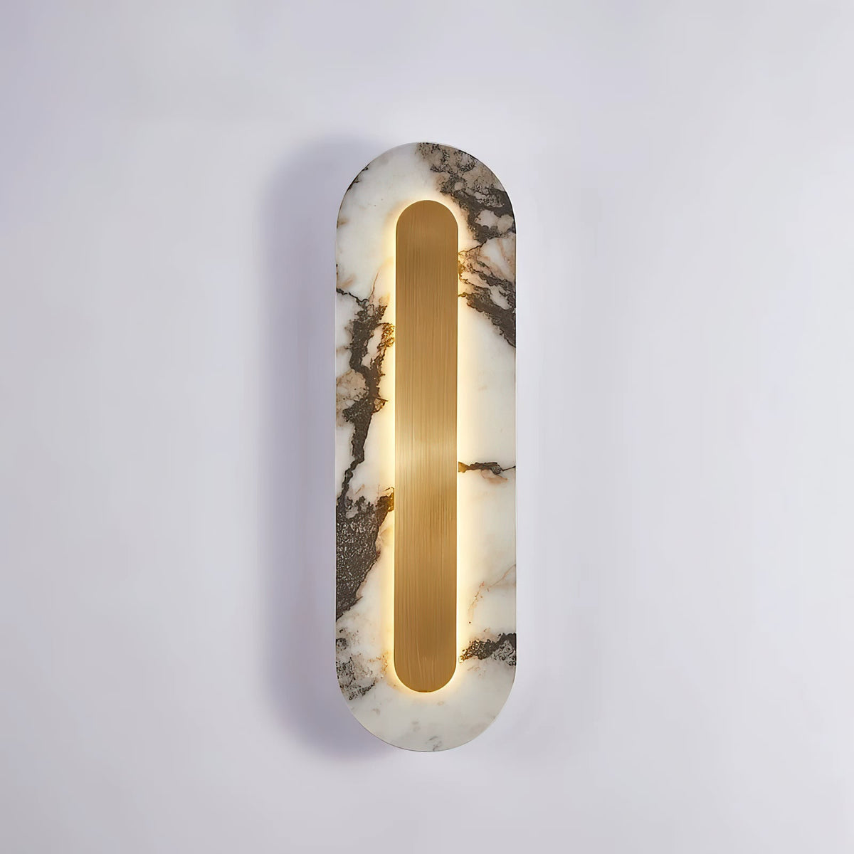 Marmo Wall Lamp - Bulgari Purple Marble & Brass LED Sconce