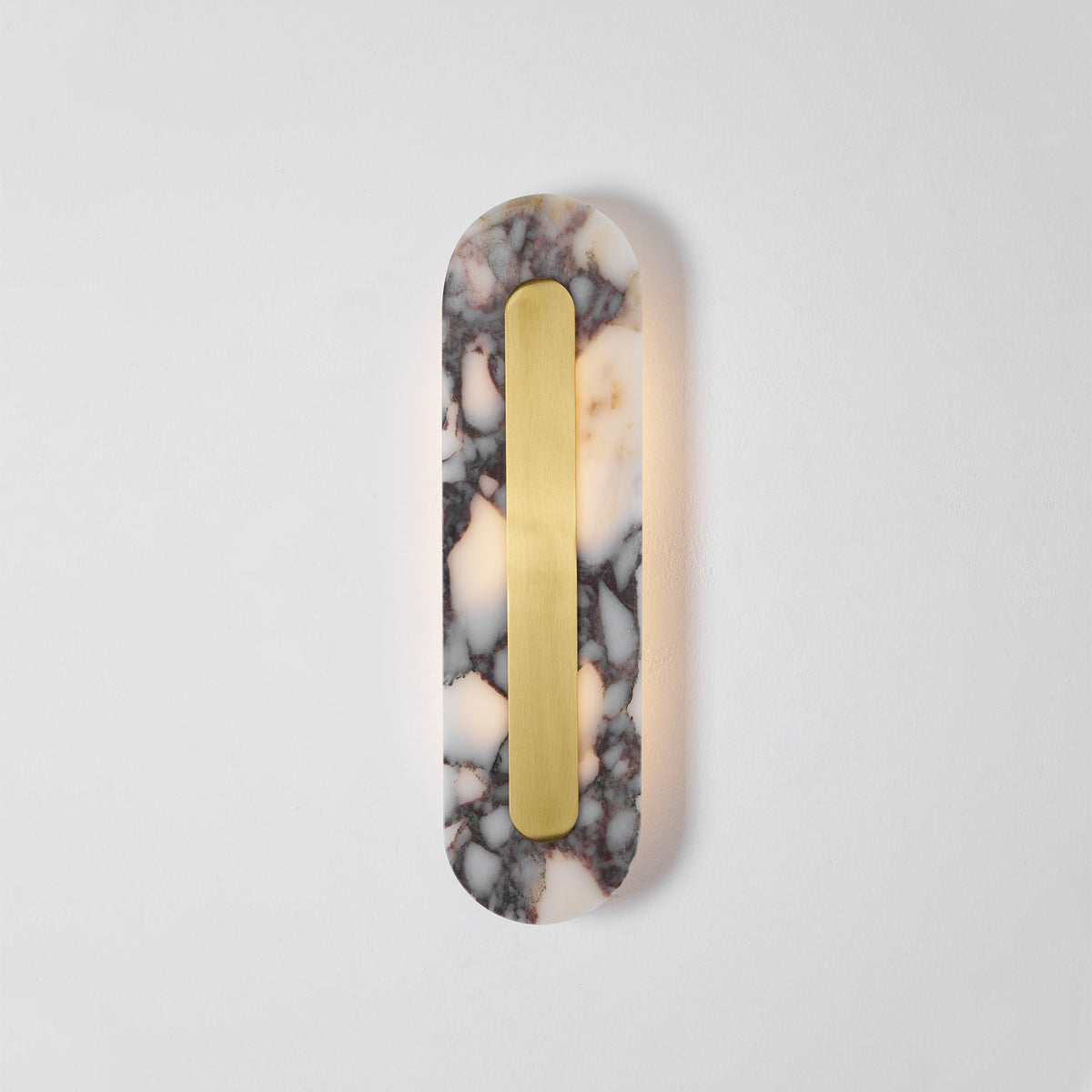 Marmo Wall Lamp - Bulgari Purple Marble & Brass LED Sconce