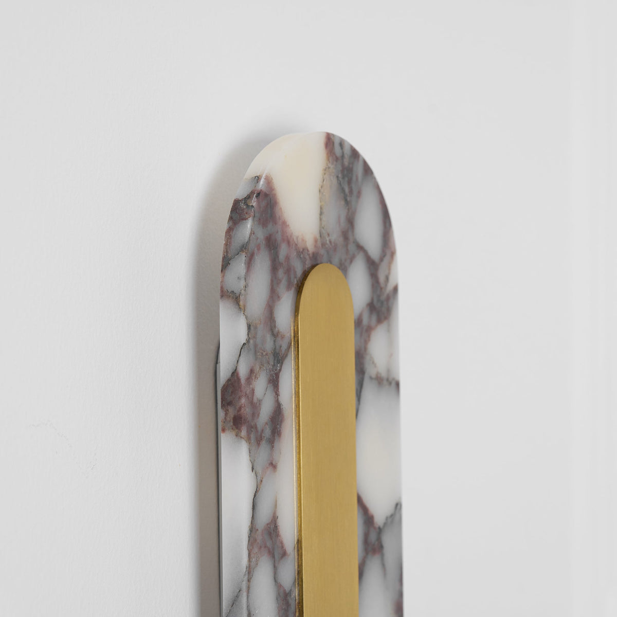Marmo Wall Lamp - Bulgari Purple Marble & Brass LED Sconce