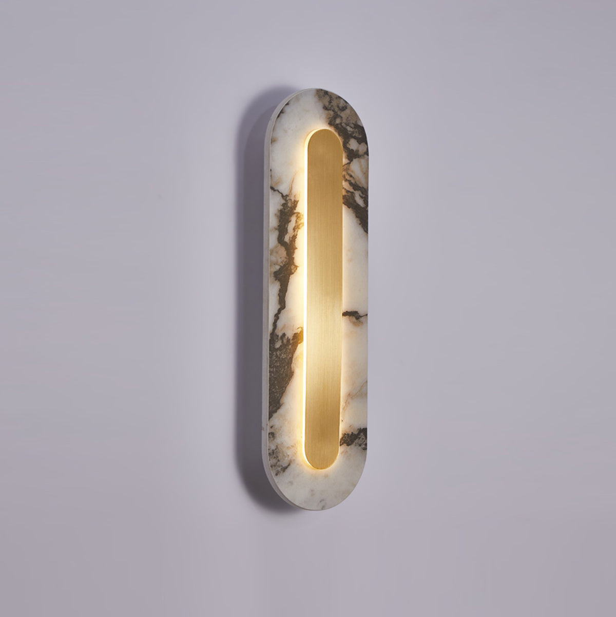 Marmo Wall Lamp - Bulgari Purple Marble & Brass LED Sconce
