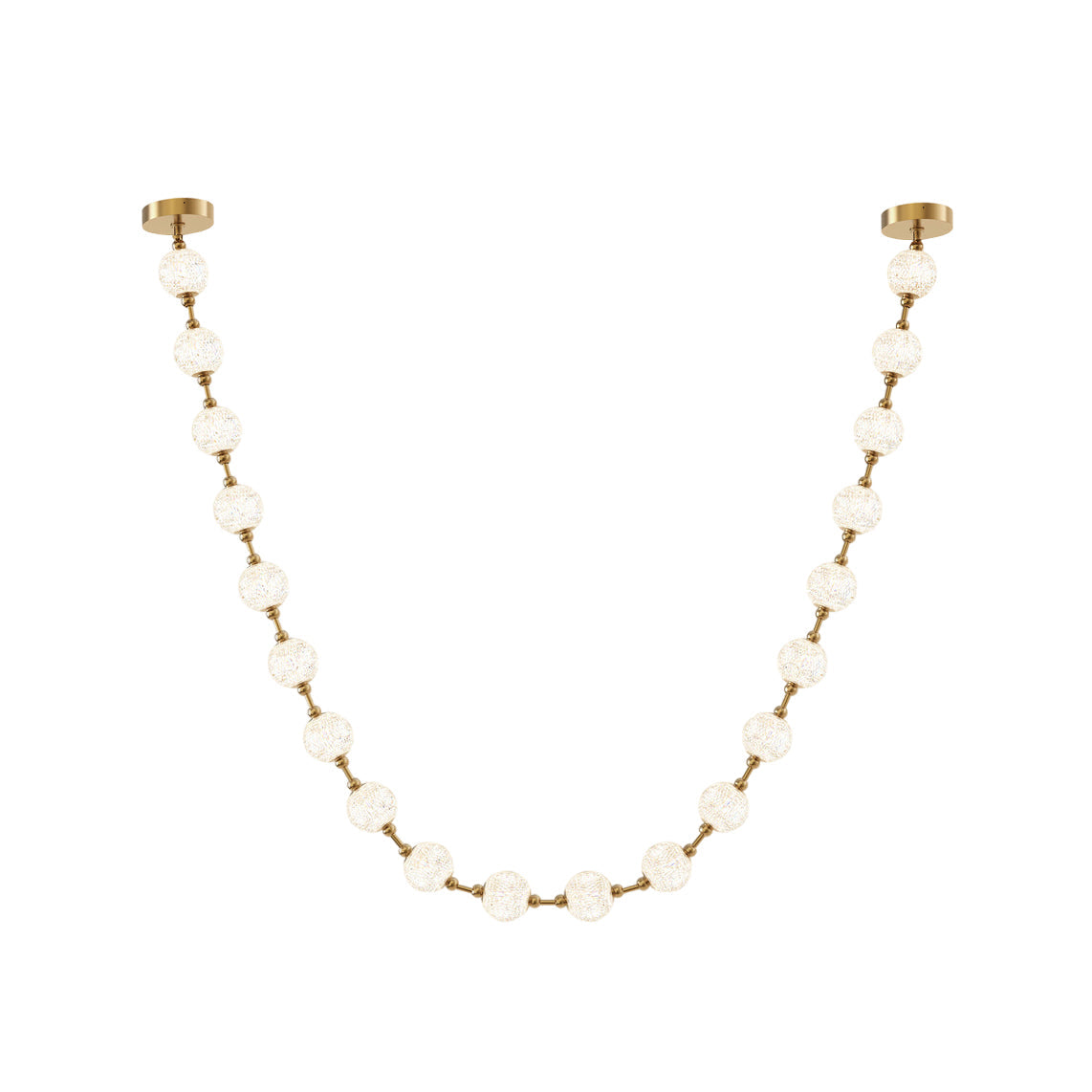 Marni Beaded Chandelier - Cascading Acrylic Bead Wave LED Pendant