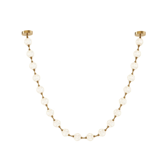 Marni Beaded Chandelier - Cascading Acrylic Bead Wave LED Pendant