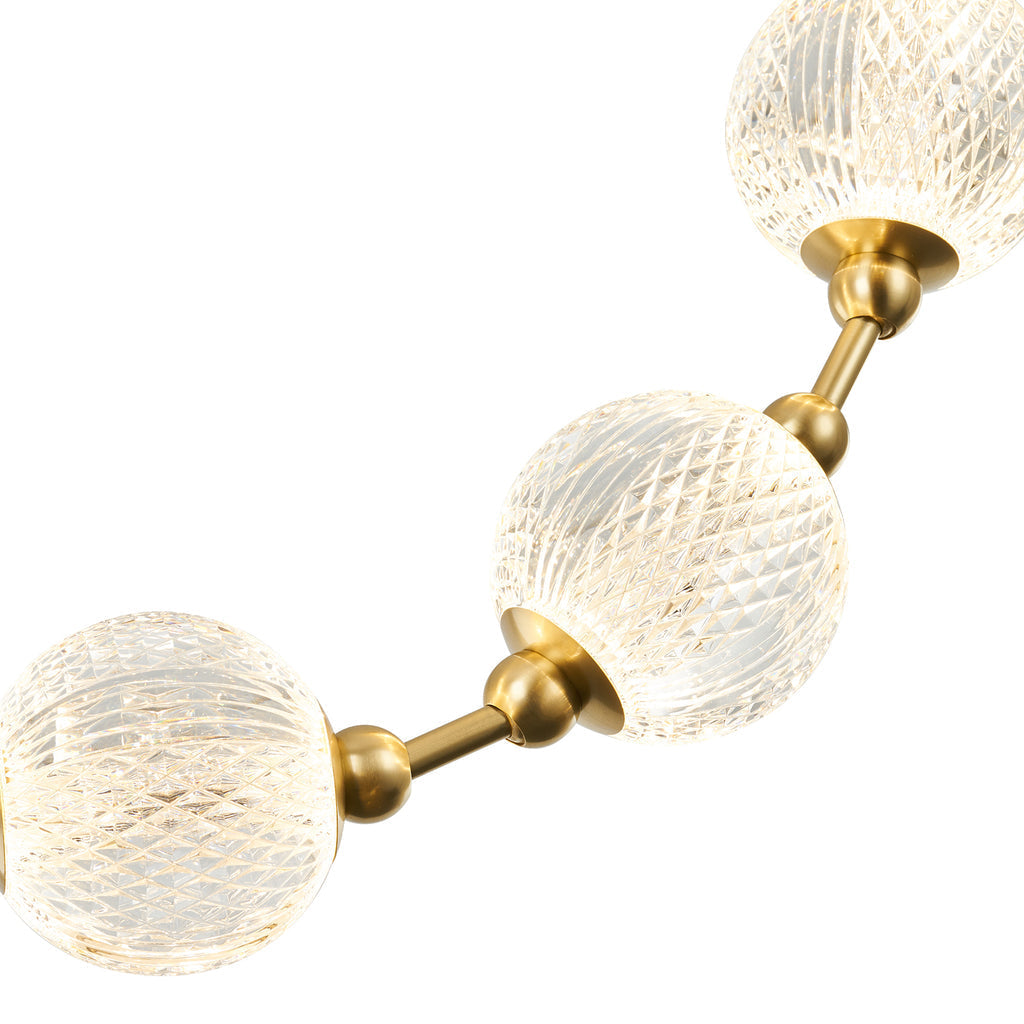 Marni Beaded Chandelier - Cascading Acrylic Bead Wave LED Pendant