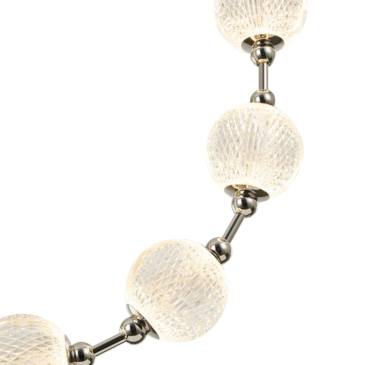 Marni Beaded Chandelier - Cascading Acrylic Bead Wave LED Pendant
