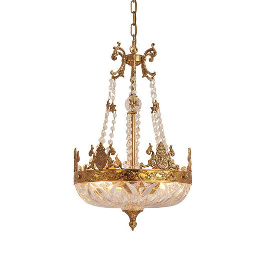 Marselle Chandelier - Solid Brass & Refracting Crystal Glass Pendant