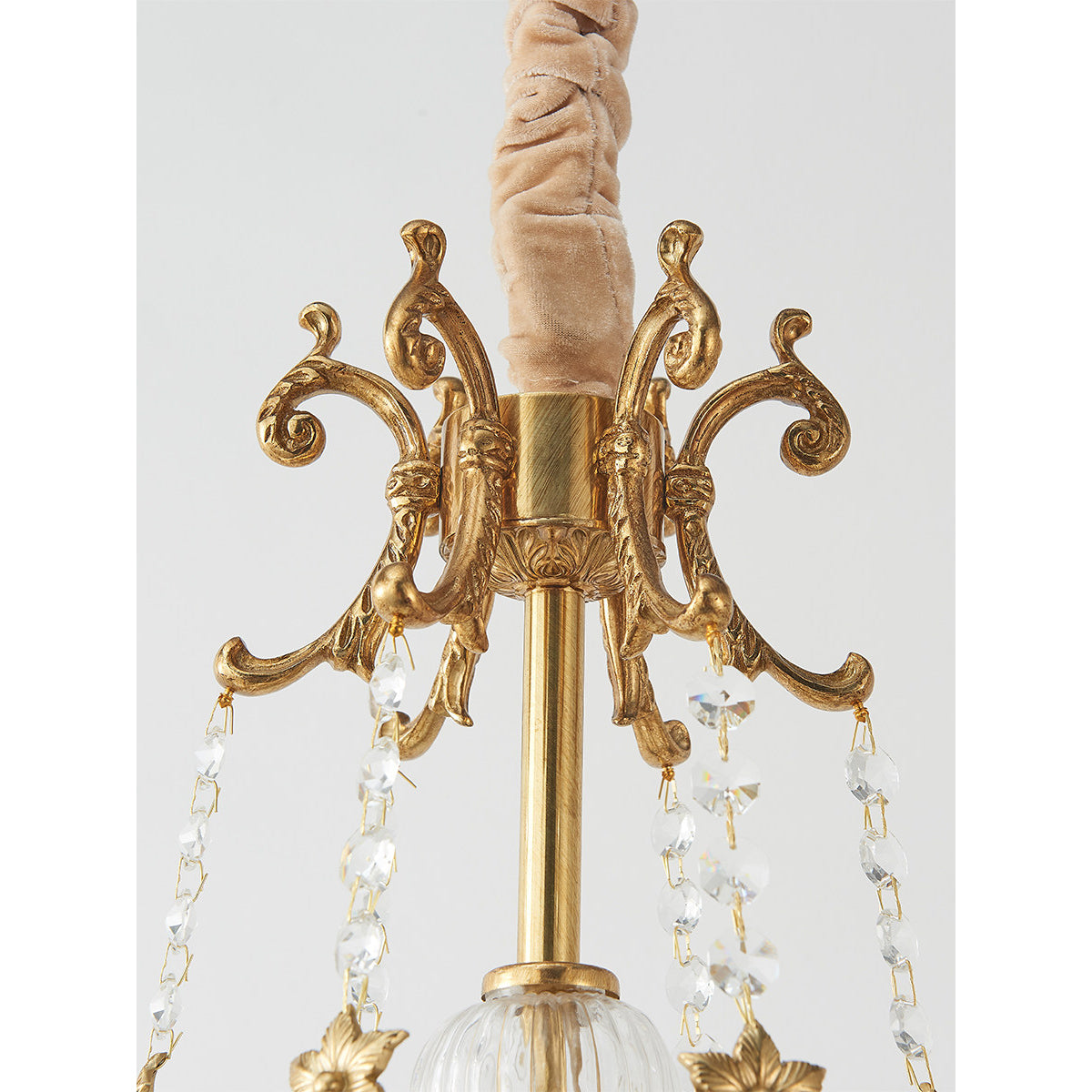 Marselle Chandelier - Solid Brass & Refracting Crystal Glass Pendant