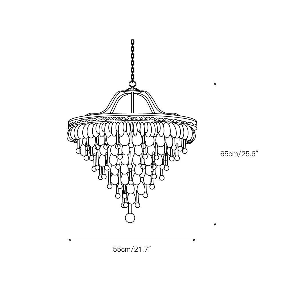 Crystal Inverted Pyramid Chandelier – Ancient Silver Tiered Crystal Pendant Light