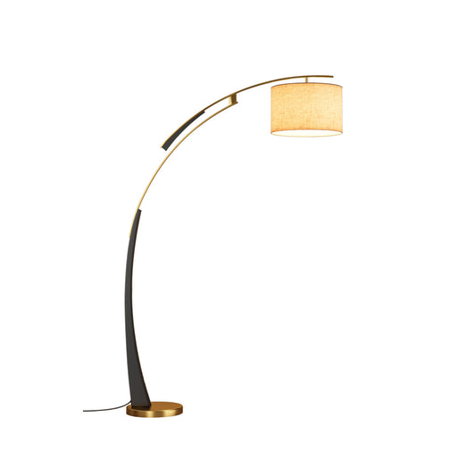 Matterhorn Arc Floor Lamp - Adjustable Gold & Black Arching Reading Light