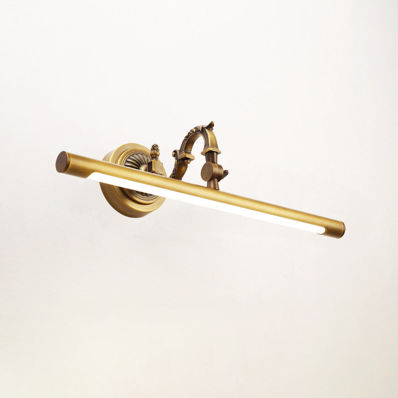 Maytoni Oculus Wall Lamp - Antique Brass Linear LED Vanity Sconce