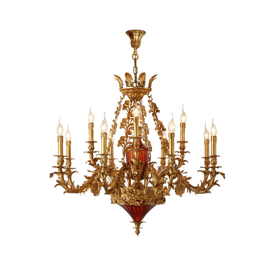 Mazarin Chandelier - Classical Solid Brass & Glass Candelabra Chandelier