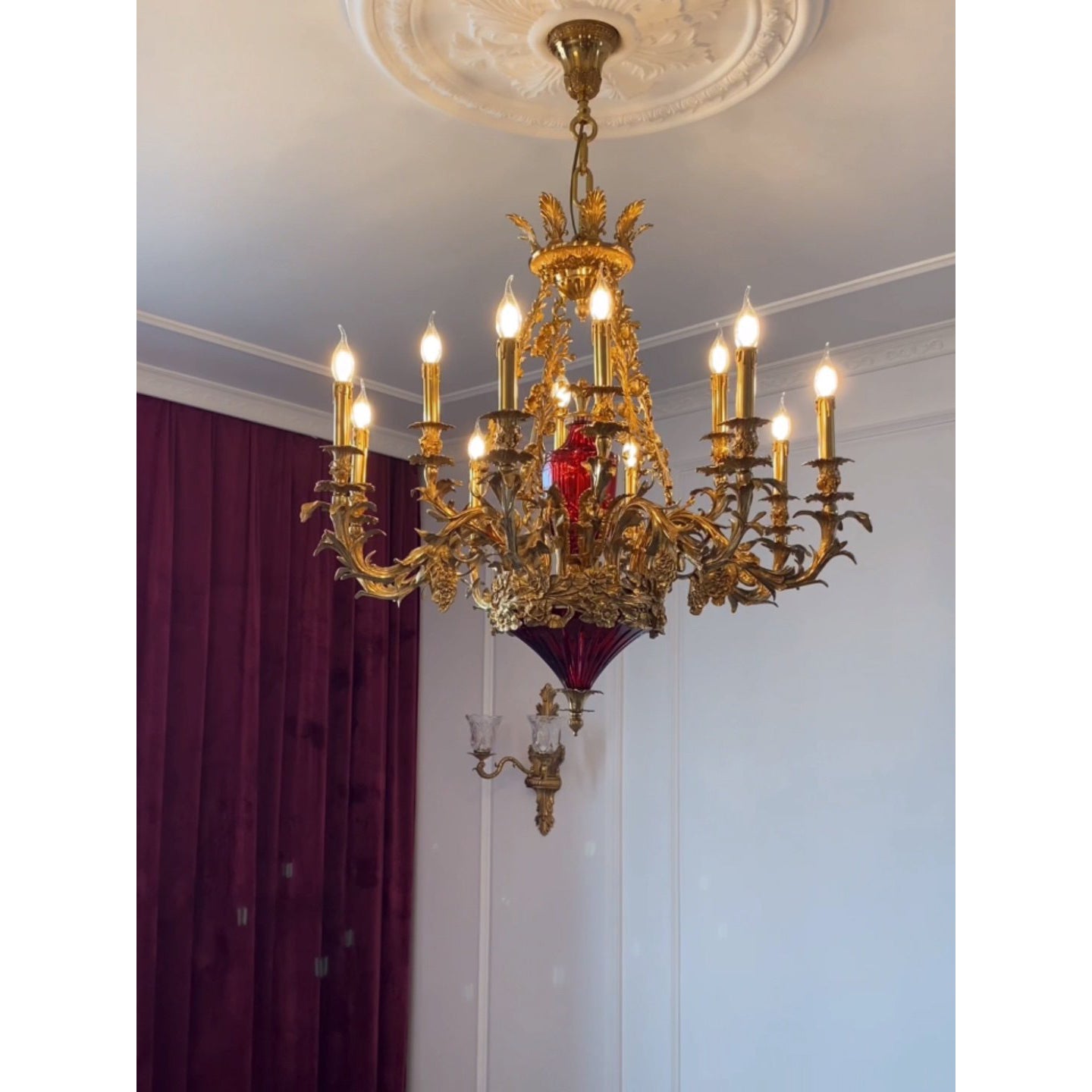 Mazarin Chandelier - Classical Solid Brass & Glass Candelabra Chandelier
