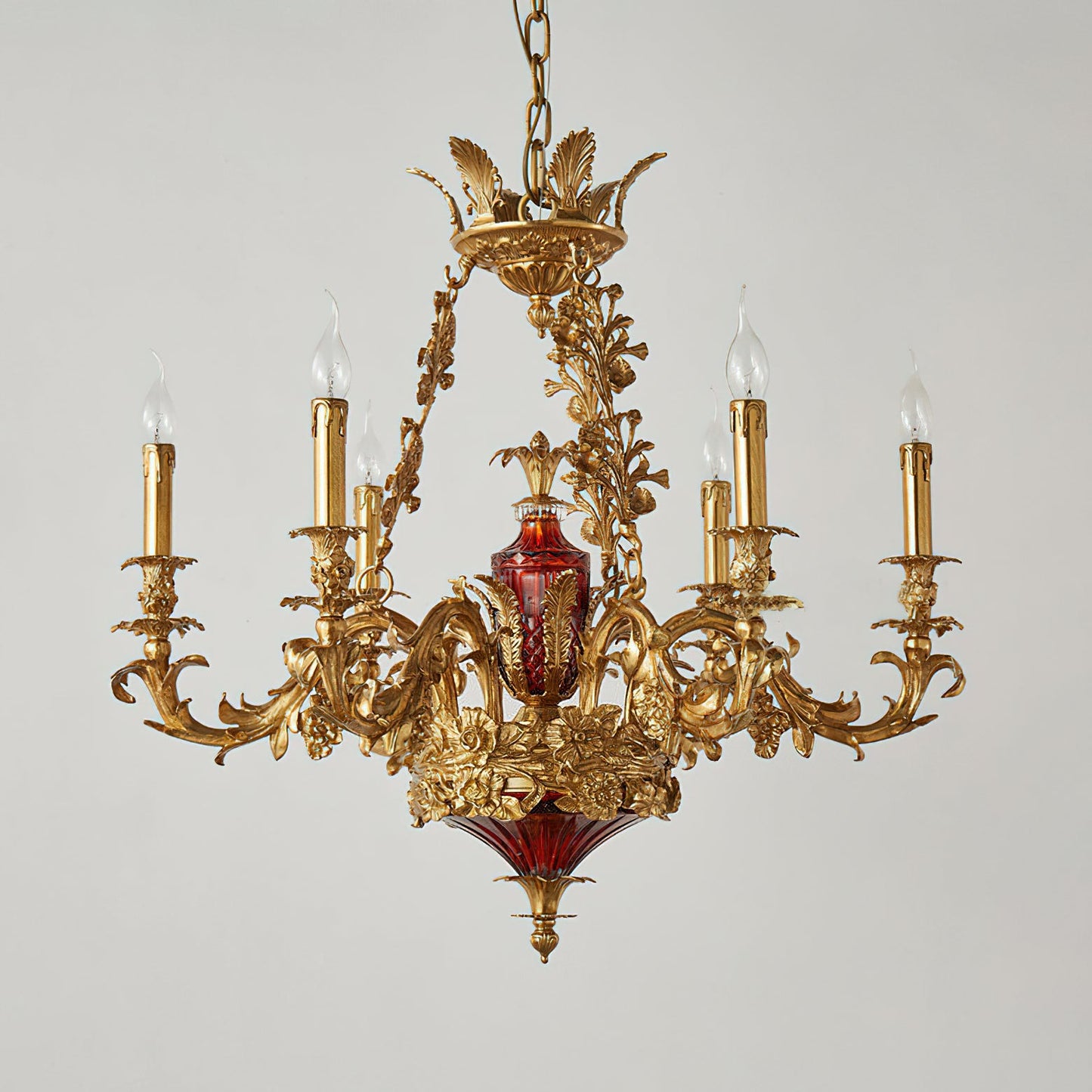 Mazarin Chandelier - Classical Solid Brass & Glass Candelabra Chandelier
