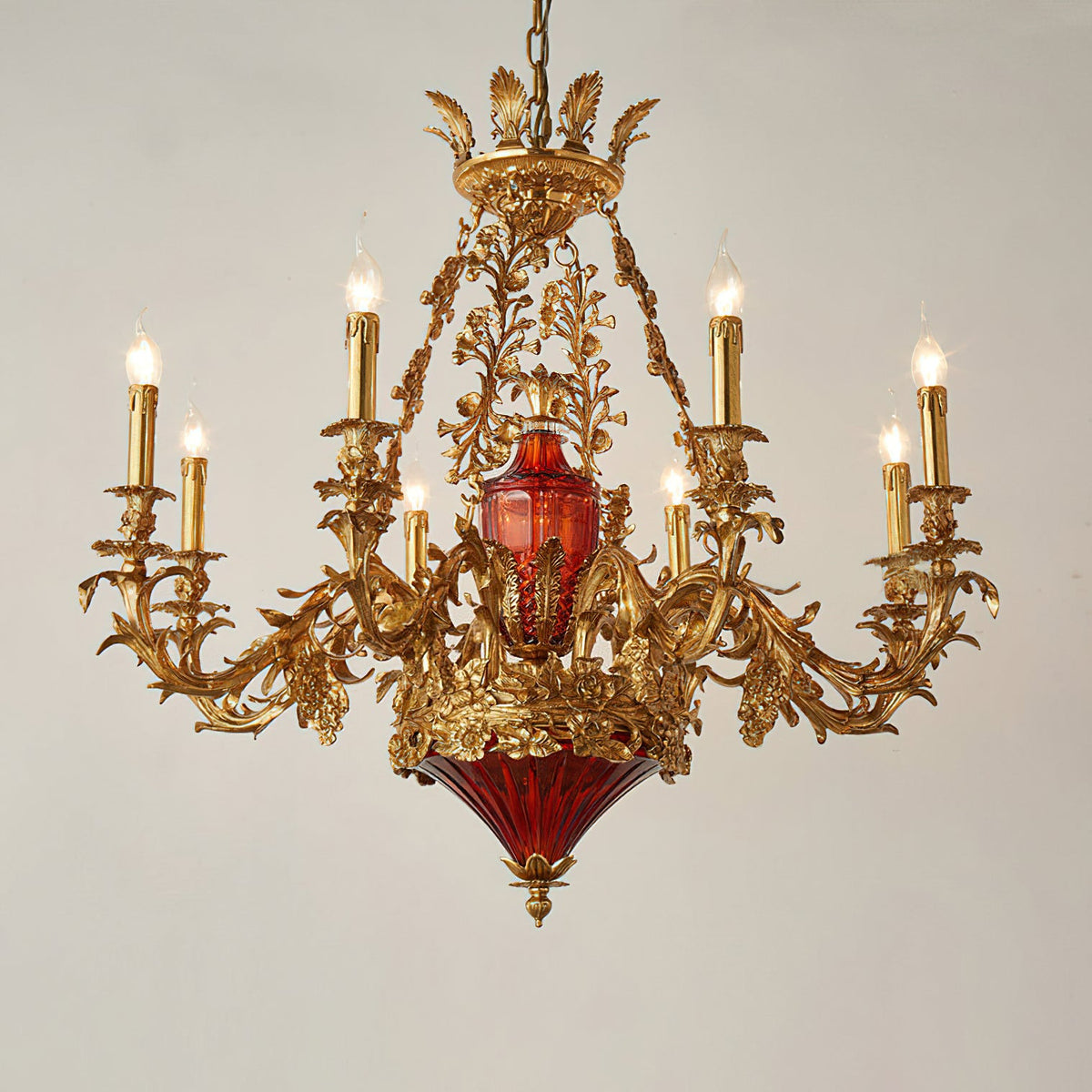 Mazarin Chandelier - Classical Solid Brass & Glass Candelabra Chandelier