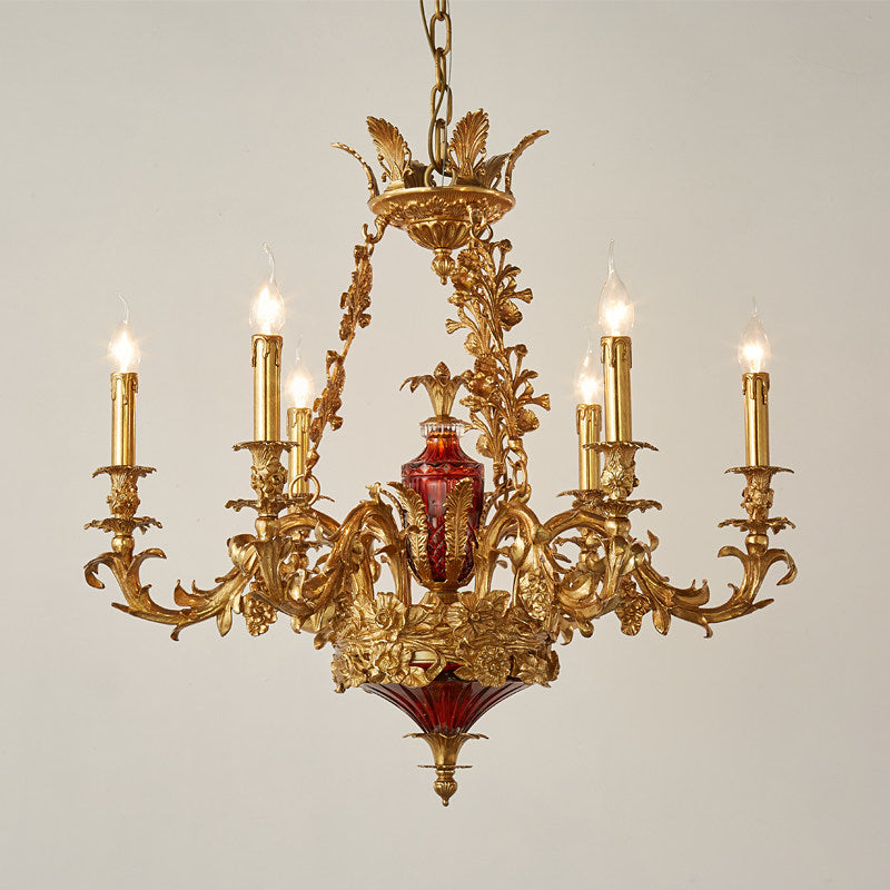 Mazarin Chandelier - Classical Solid Brass & Glass Candelabra Chandelier