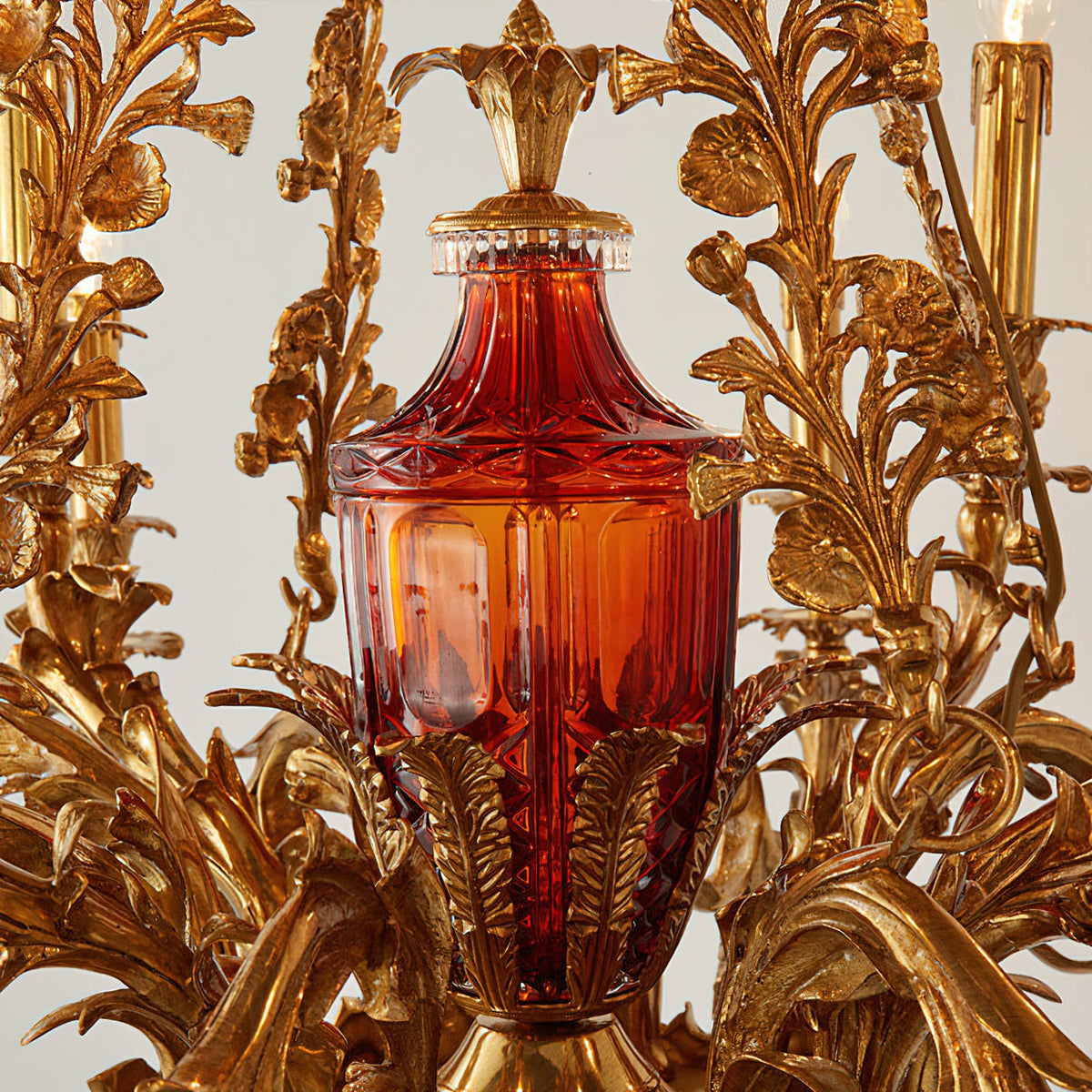 Mazarin Chandelier - Classical Solid Brass & Glass Candelabra Chandelier