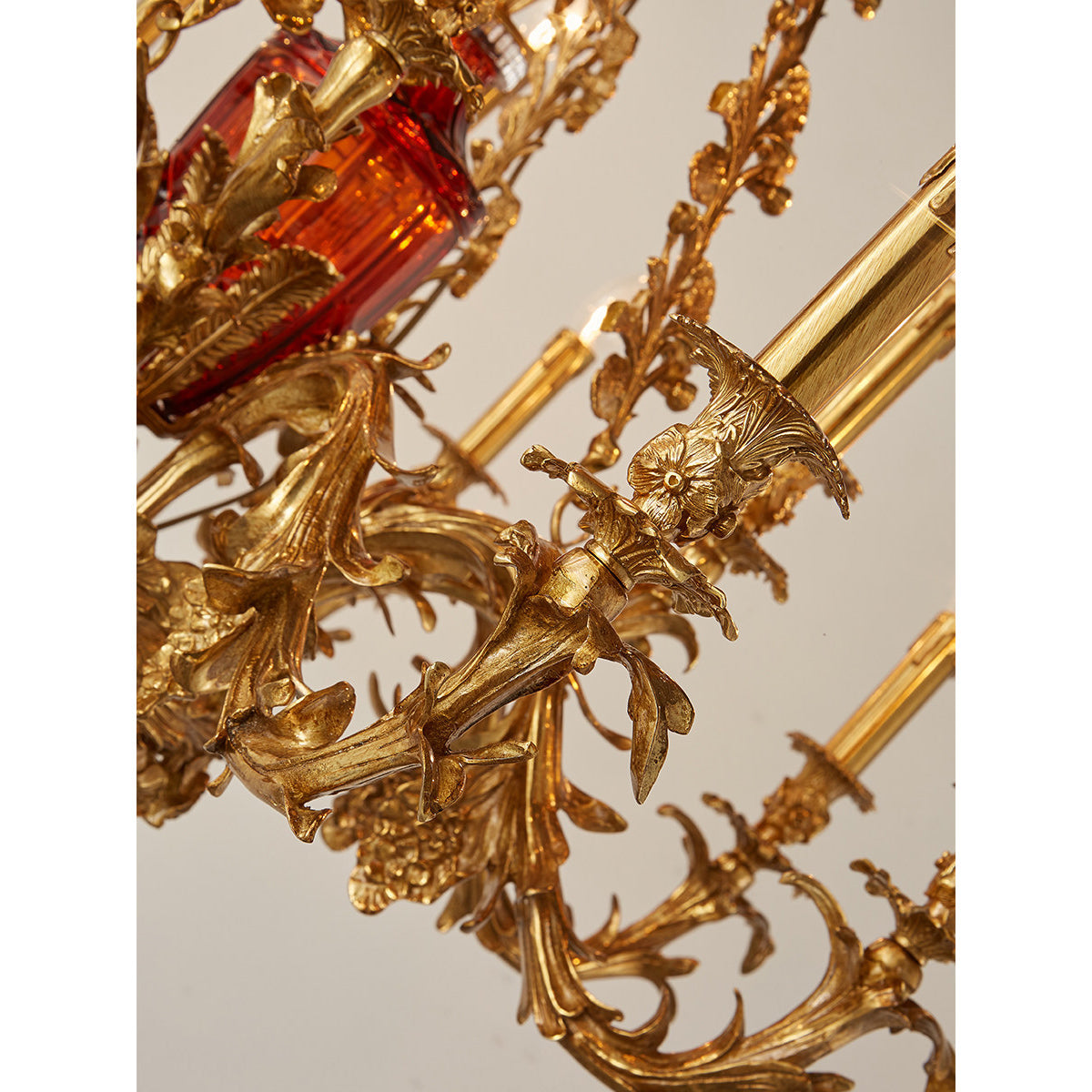 Mazarin Chandelier - Classical Solid Brass & Glass Candelabra Chandelier