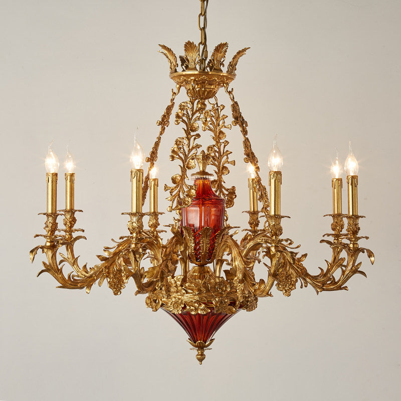 Mazarin Chandelier - Classical Solid Brass & Glass Candelabra Chandelier