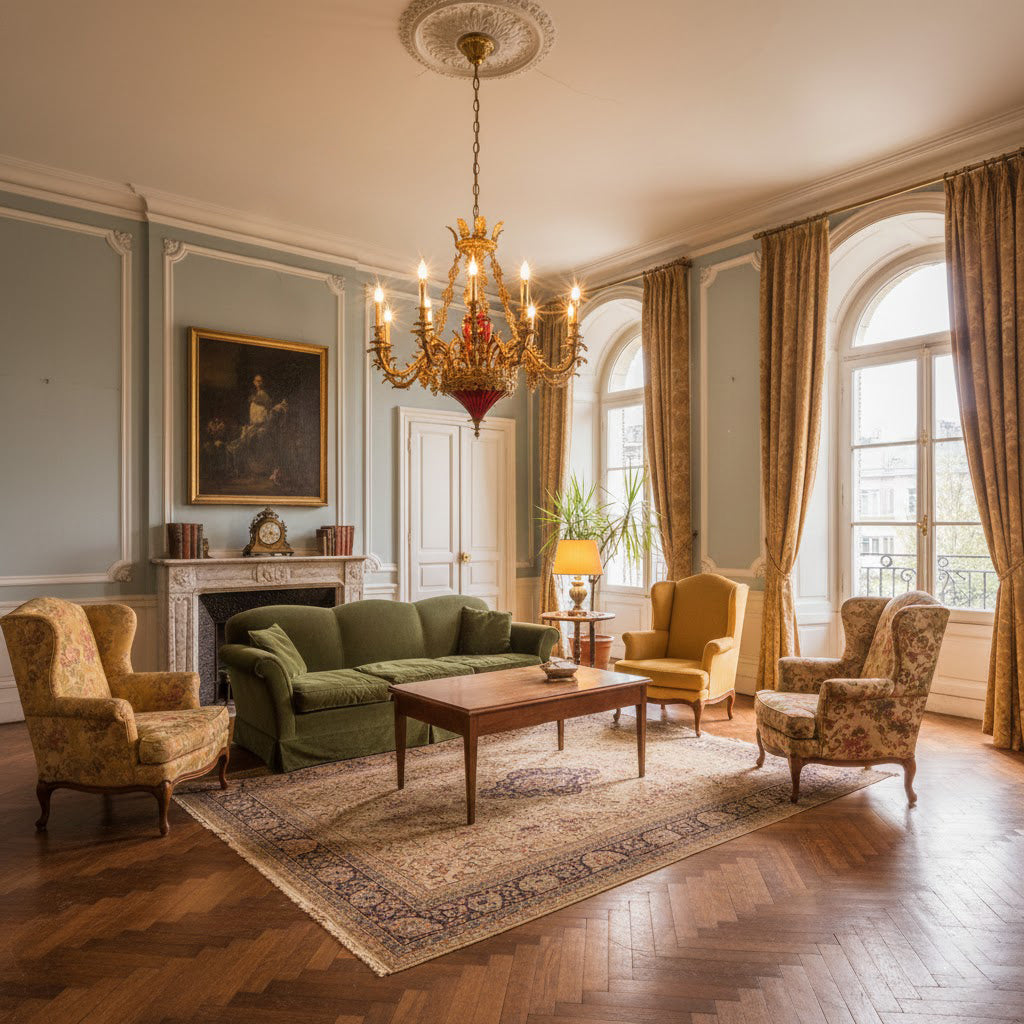 Mazarin Chandelier - Classical Solid Brass & Glass Candelabra Chandelier
