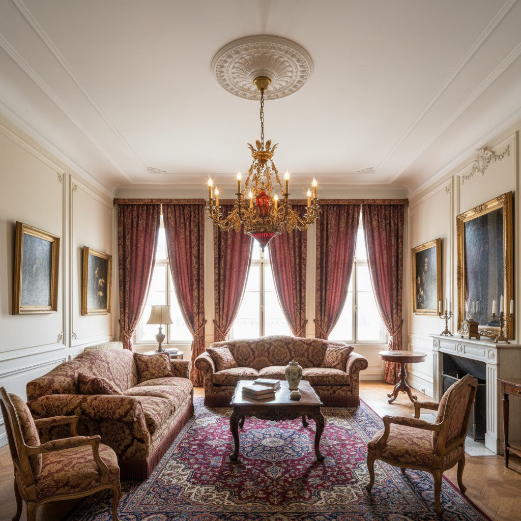 Mazarin Chandelier - Classical Solid Brass & Glass Candelabra Chandelier
