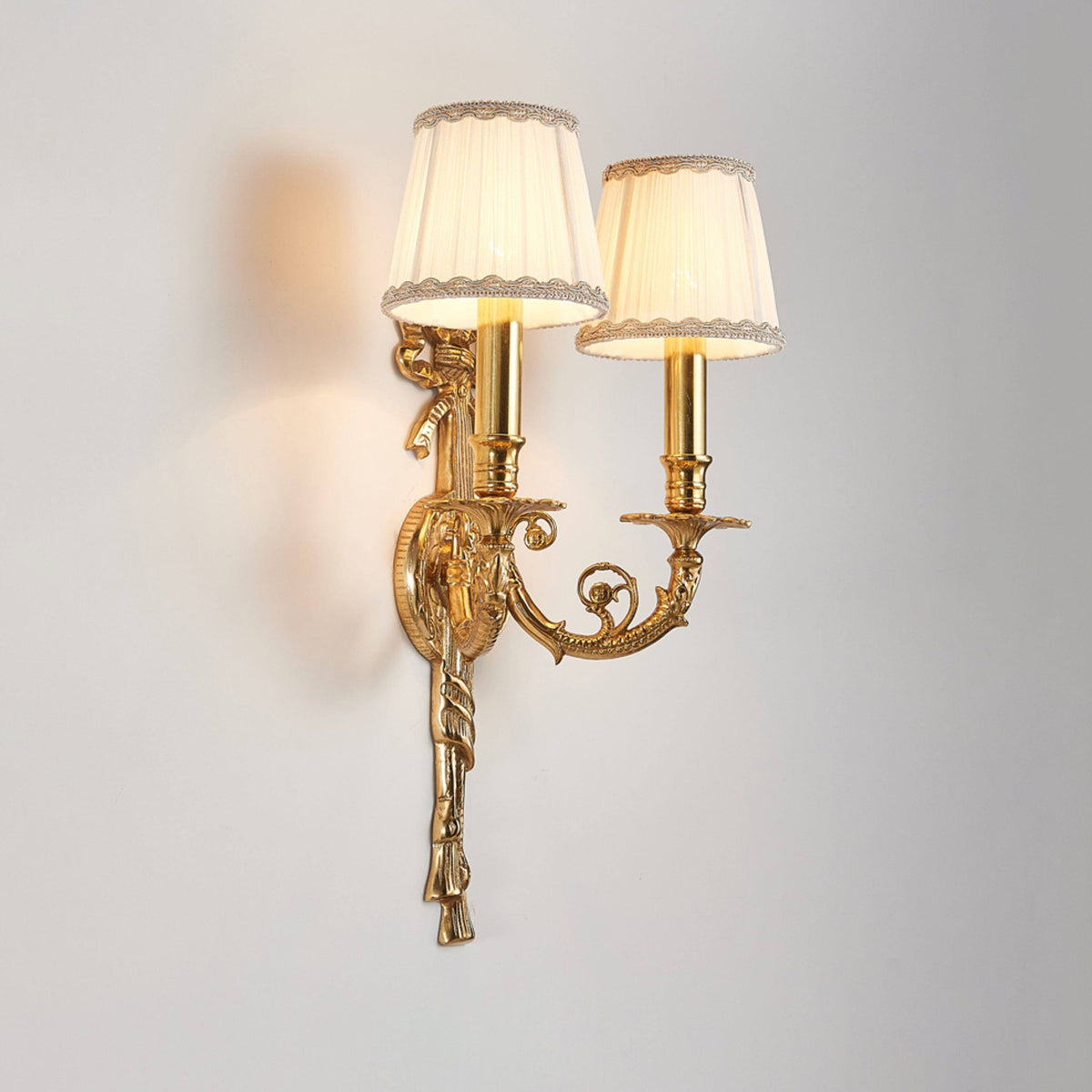 Medazio Wall Lamp - Neoclassical Solid Brass Urn & Swag Wall Sconce