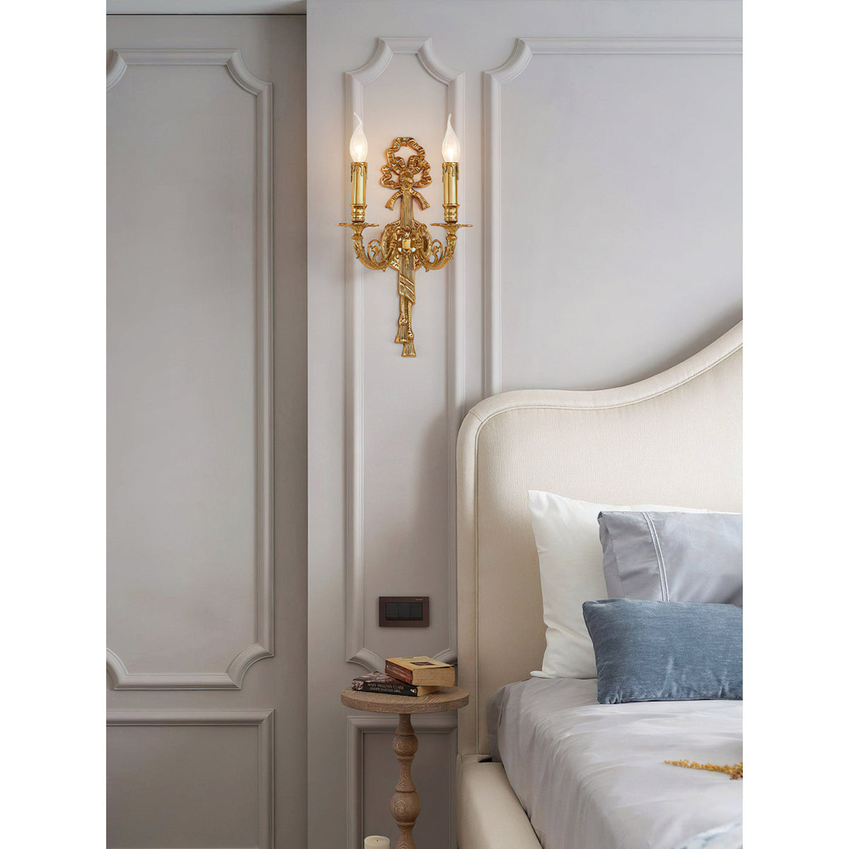 Medazio Wall Lamp - Neoclassical Solid Brass Urn & Swag Wall Sconce