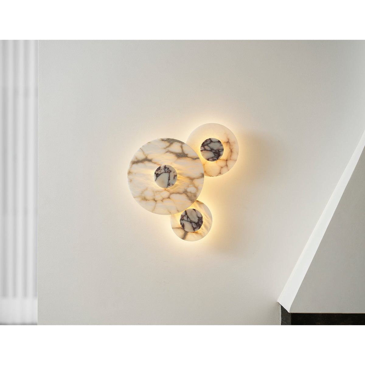 Median Combination Alabaster Wall Lamp - Multi-Head Stone Sconce