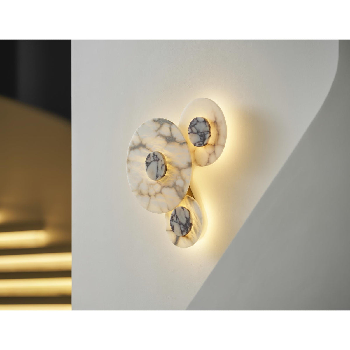 Median Combination Alabaster Wall Lamp - Multi-Head Stone Sconce