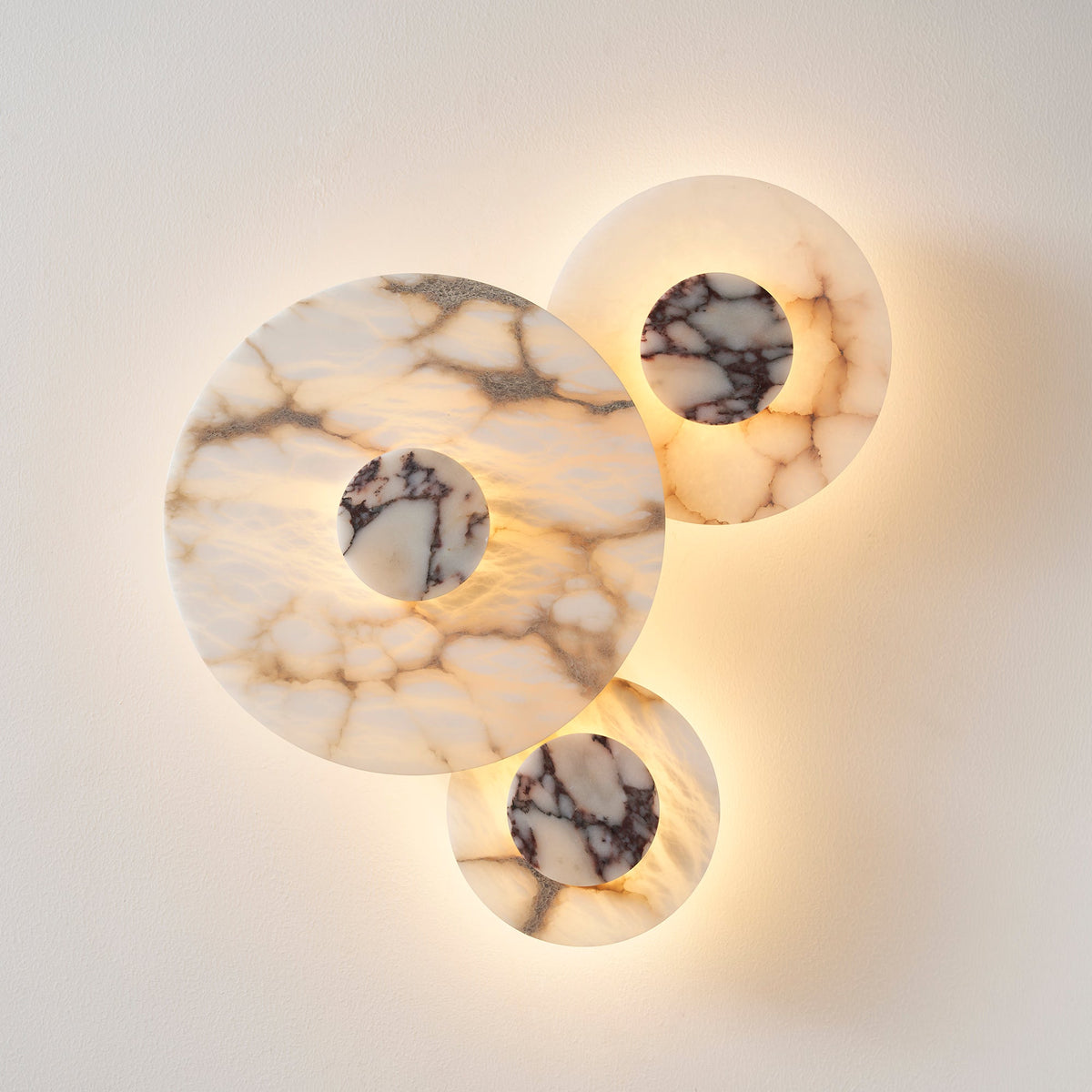 Median Combination Alabaster Wall Lamp - Multi-Head Stone Sconce