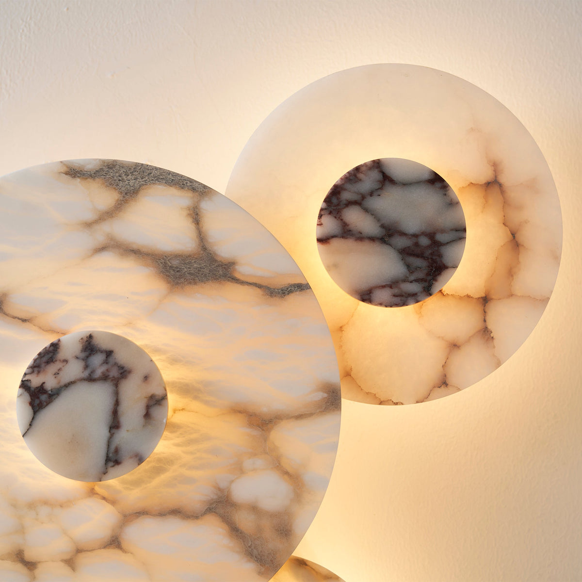 Median Combination Alabaster Wall Lamp - Multi-Head Stone Sconce