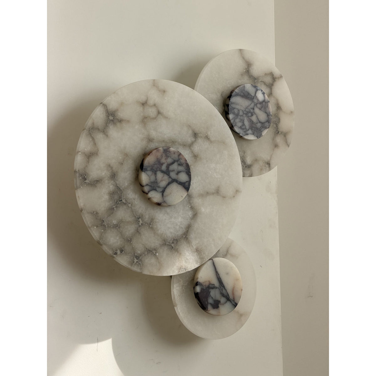 Median Combination Alabaster Wall Lamp - Multi-Head Stone Sconce
