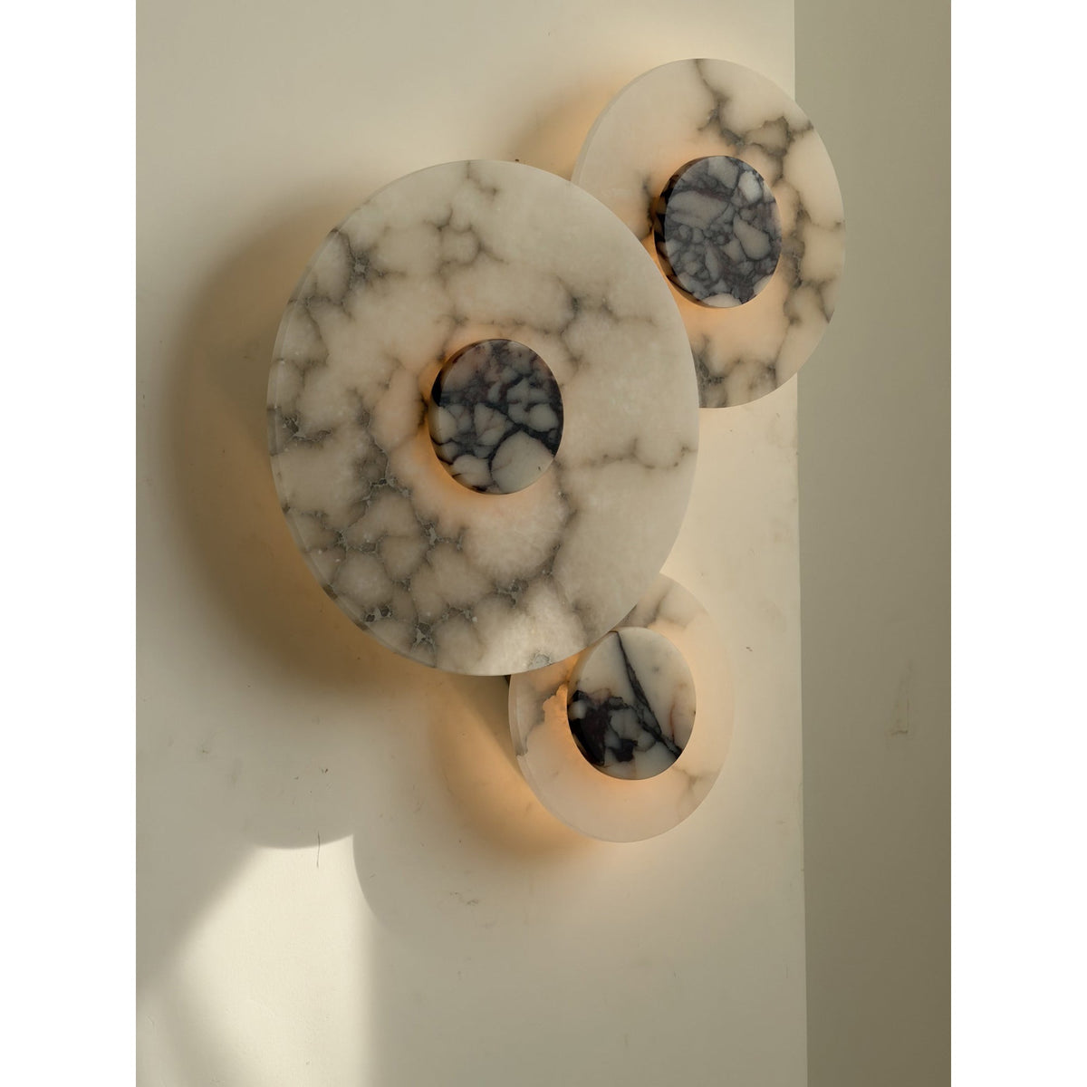 Median Combination Alabaster Wall Lamp - Multi-Head Stone Sconce