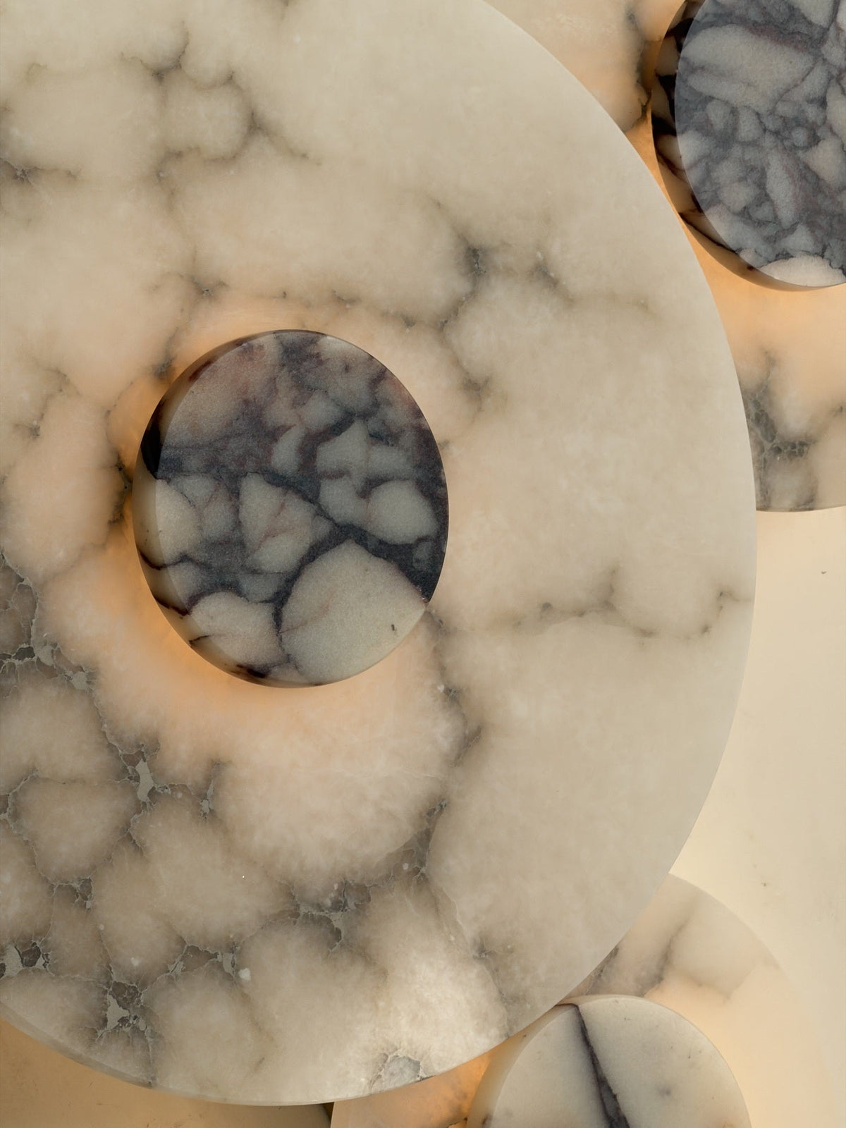 Median Combination Alabaster Wall Lamp - Multi-Head Stone Sconce