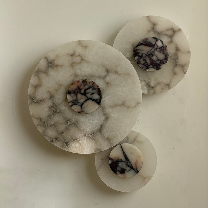 Median Combination Alabaster Wall Lamp - Multi-Head Stone Sconce