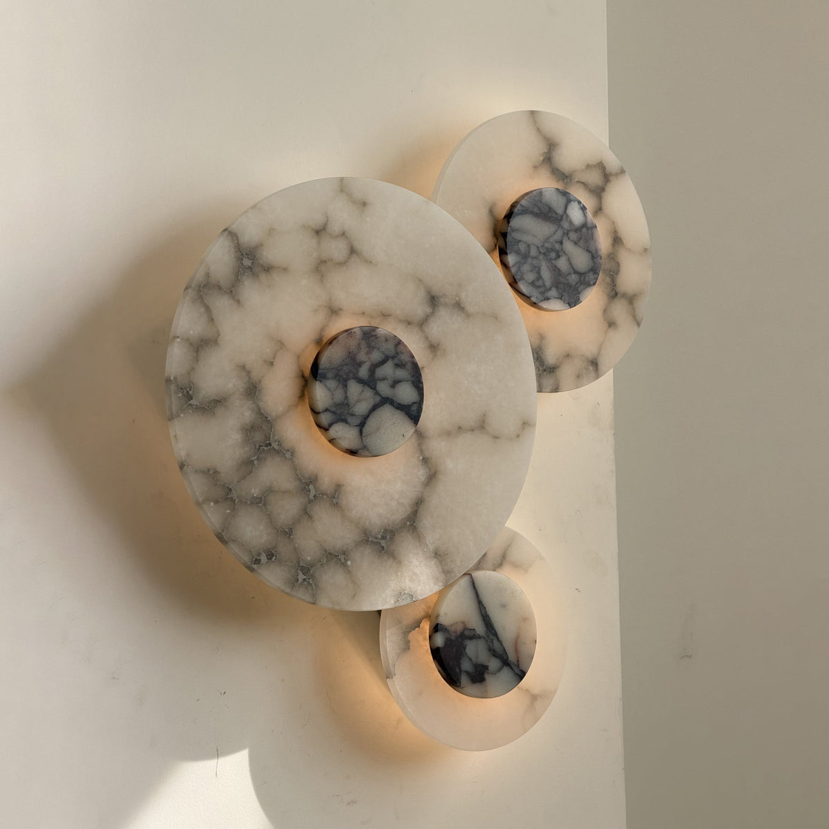 Median Combination Alabaster Wall Lamp - Multi-Head Stone Sconce