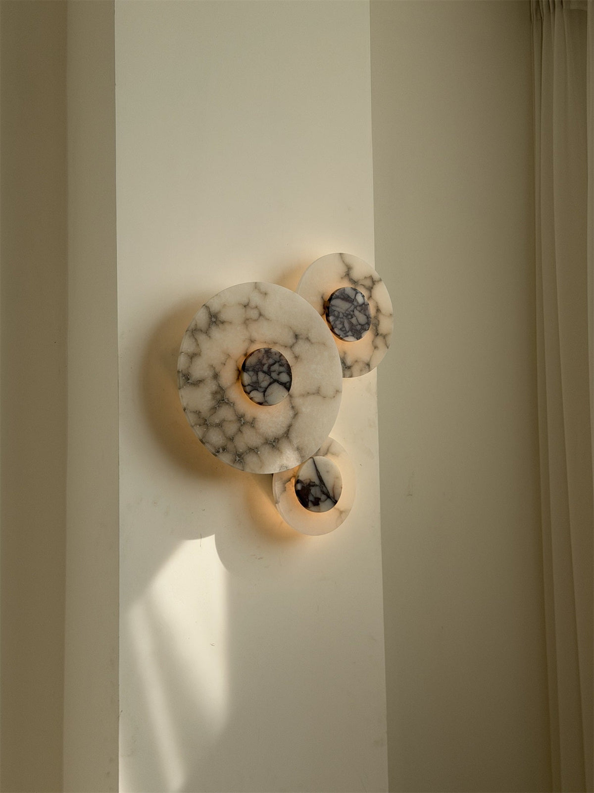 Median Combination Alabaster Wall Lamp - Multi-Head Stone Sconce