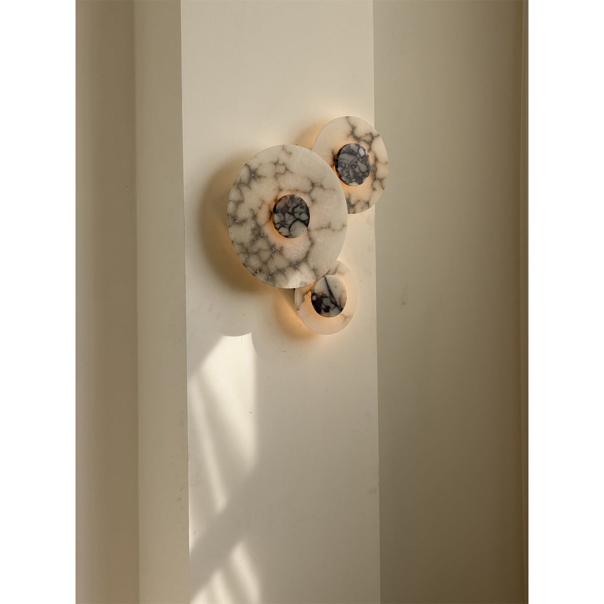Median Combination Alabaster Wall Lamp - Multi-Head Stone Sconce