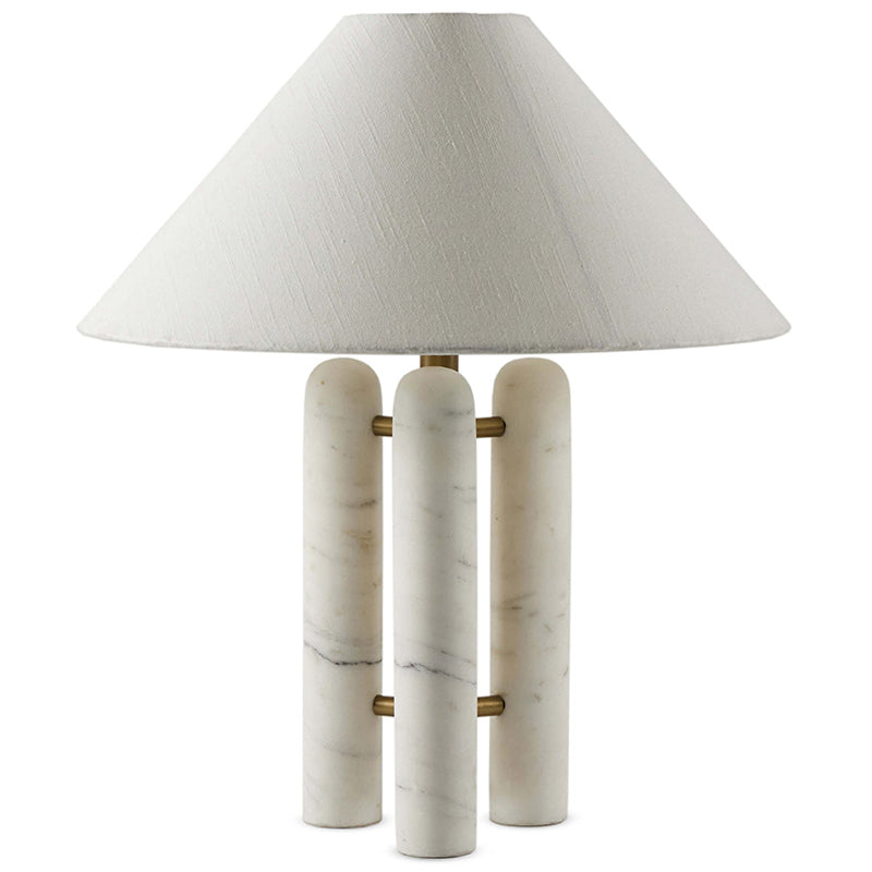 Medici Table Lamp - Italian Marble Pillar Base Accent Light
