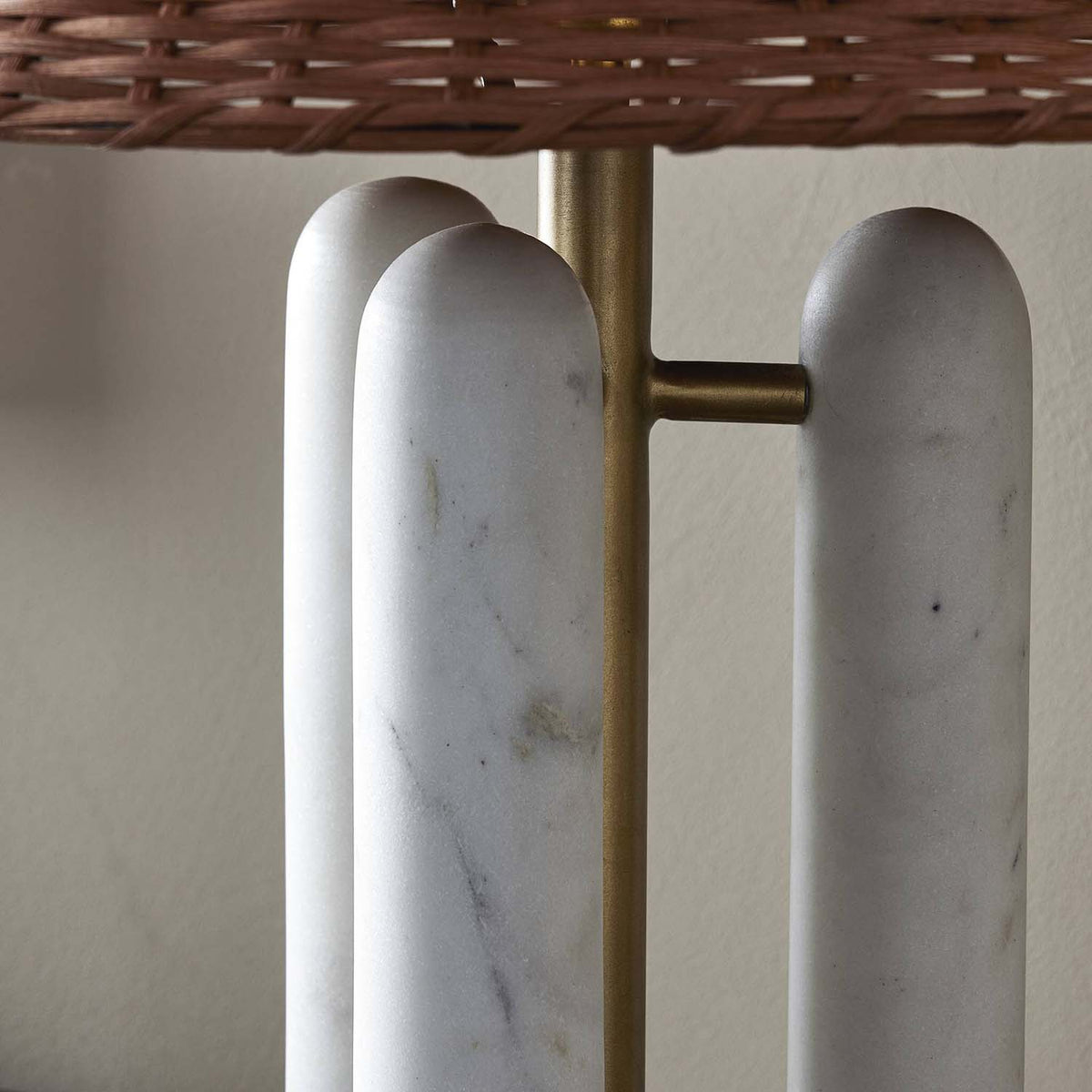 Medici Table Lamp - Italian Marble Pillar Base Accent Light
