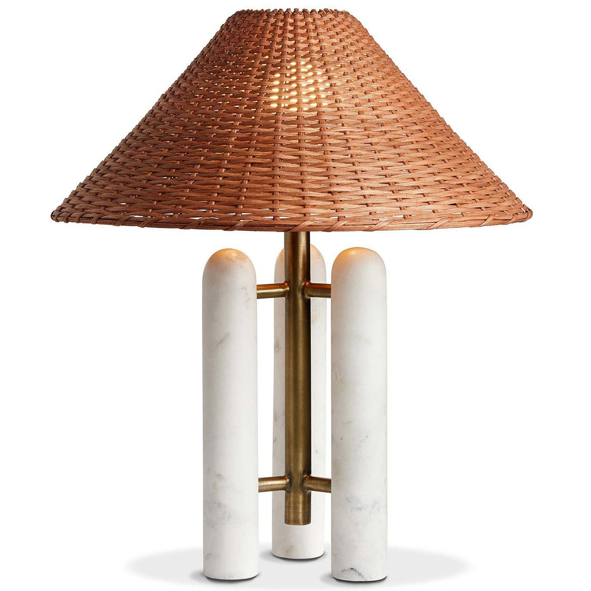 Medici Table Lamp - Italian Marble Pillar Base Accent Light