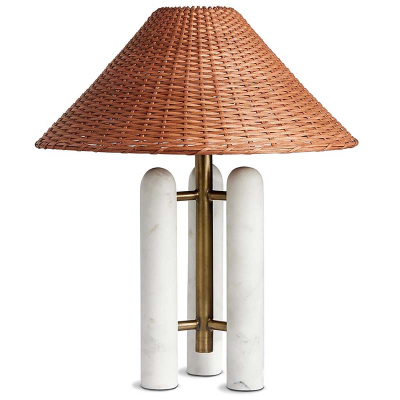 Medici Table Lamp - Italian Marble Pillar Base Accent Light